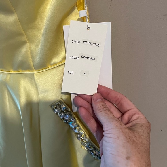 Prom Girl Yellow Short Dress - Picture 5 of 13